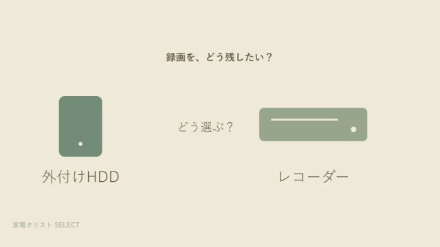 HDDとレコーダーの違い